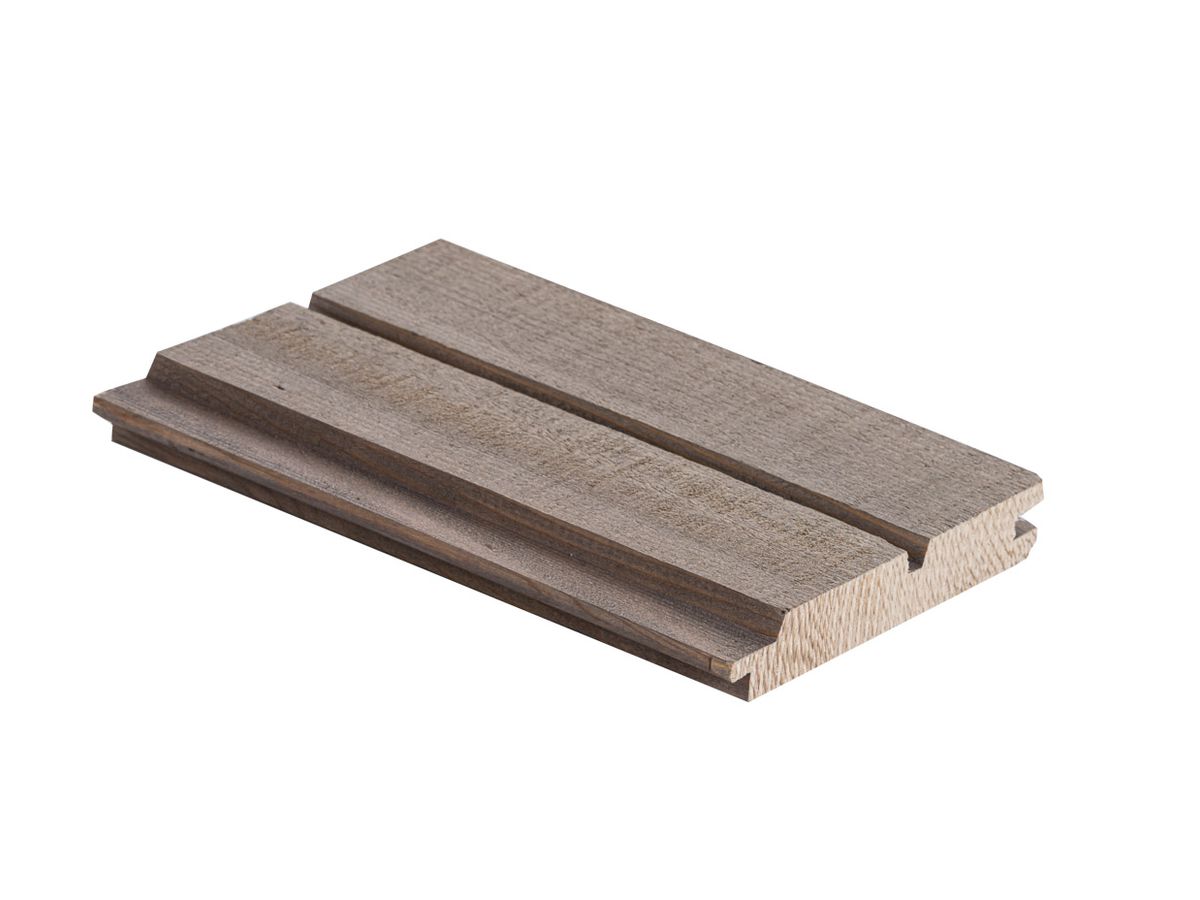 Fassaden Profil Dura Patina Doppelrhombus Premium keilgezinkt Lavagrau DM 6000x130mm
