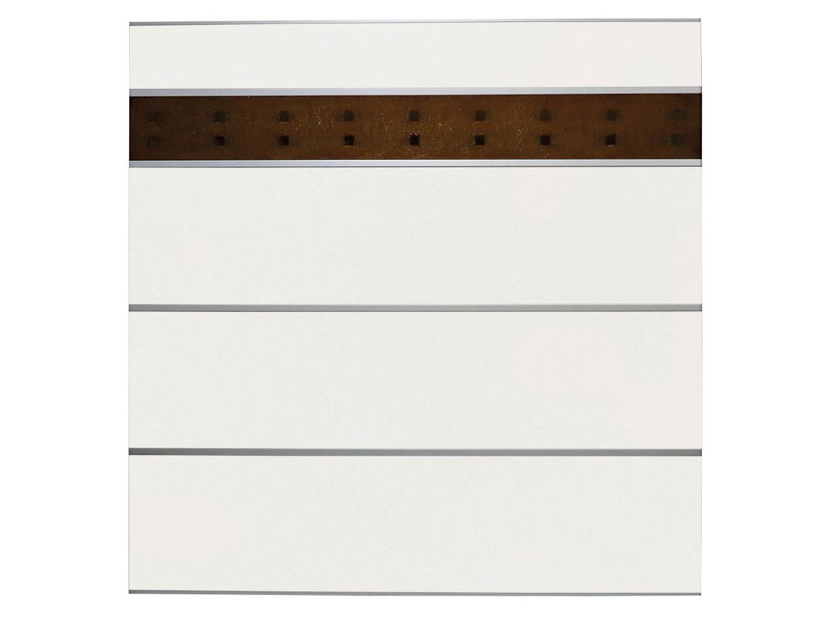 Terrassen Sichtschutz Elevato Element Typ 3 HPL weiss/Corten-Stahl