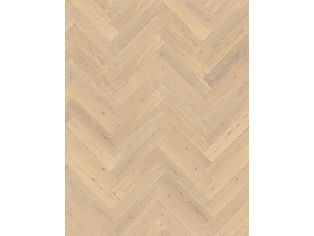 Kährs Nicolo Eiche weiss schönastig gebürstet Microfase Naturöl Fischgratverlegung