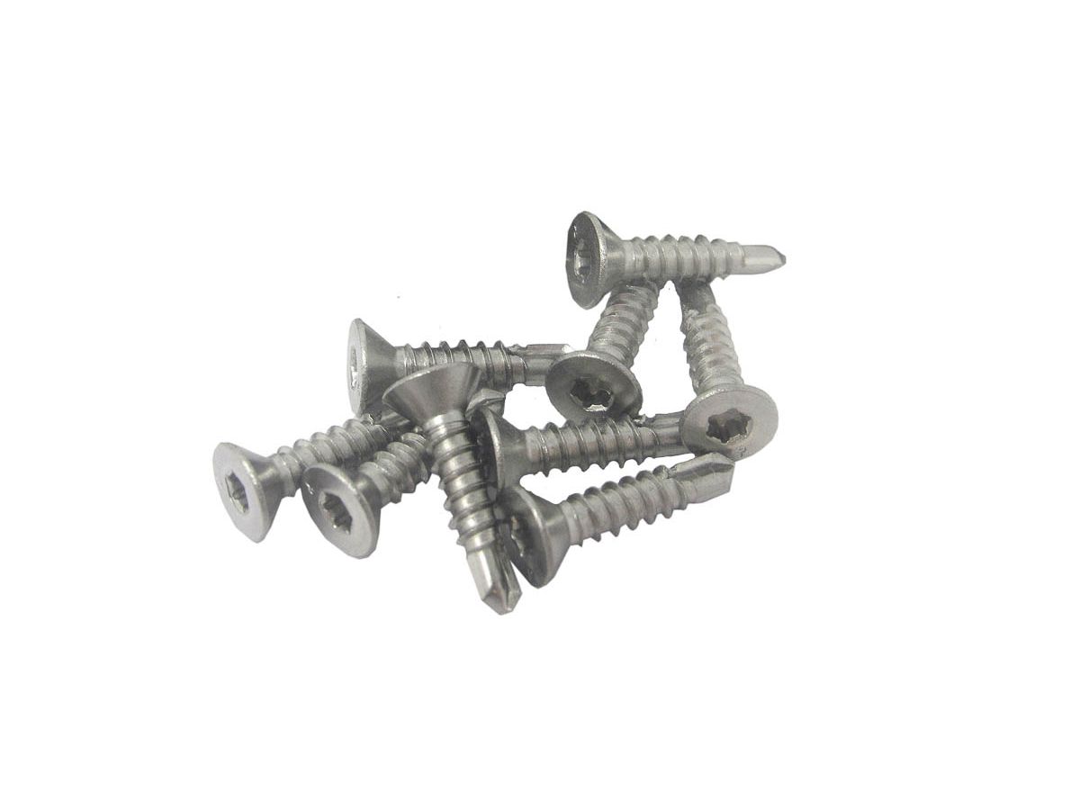 Terrassen Schraube A2 Edelstahl 3.5x16mm AW10 Zebra Pias Bohrspitze selbstschneidend für Alu-UK Pk.à100Stk.