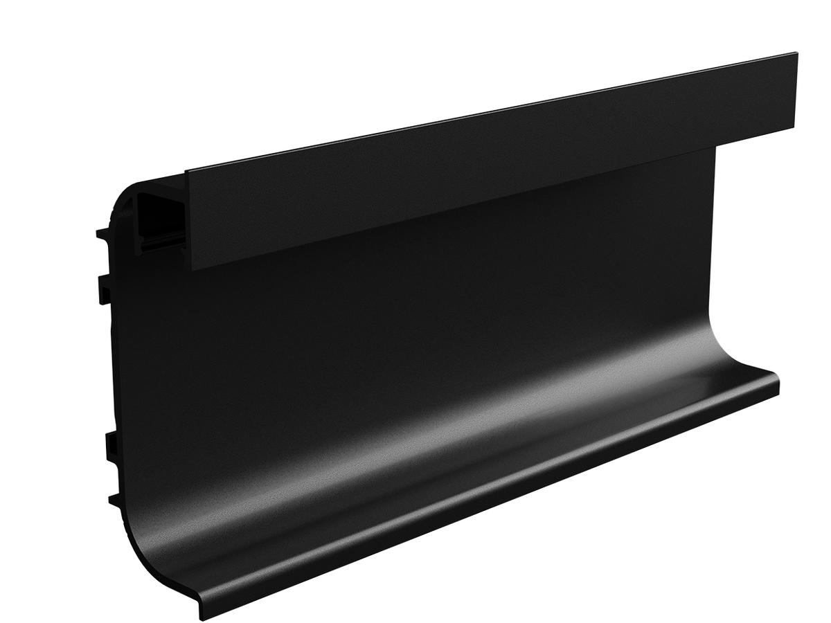 Griffmulde U-Form Vertios LED schwarz eloxiert Axossa® Griffmulden-System