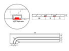 Vorhangeckelement Fermacell 2-Lauf links VS57 inkl. Abdeckband und Verbinder Bogen nach links