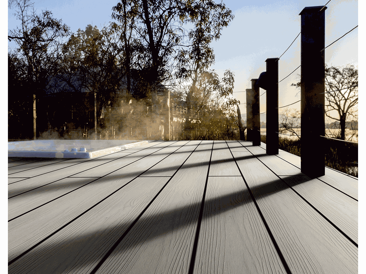 Terrassendiele QUALIWOOD RIVIERA BPC San Remo genutet