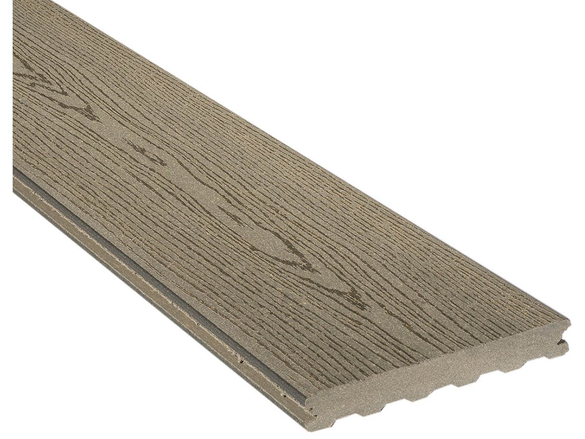 Terrassendiele Forexia Elegance strukturiert WPC Vollprofil Hellgrau