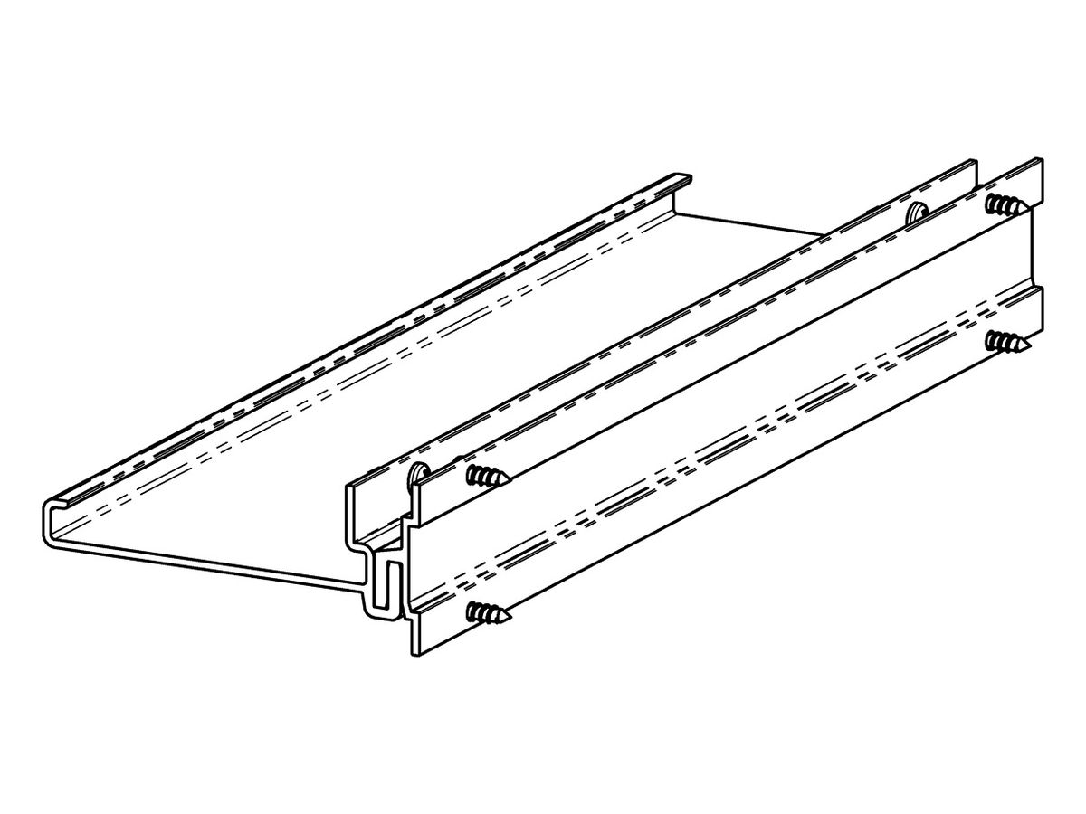 Terrassen Befestigungsset Abschlussblende Terrafina für WPC-UK 80x35mm längsseitig inkl. Schrauben