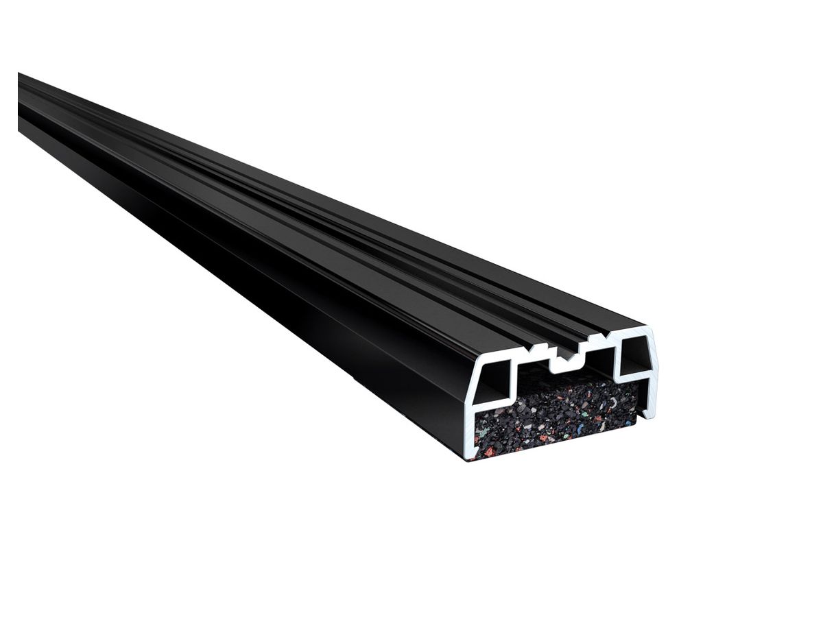 Terrassen Unterkonstruktion Smart Isostep Alu schwarz mit integrierter Gummigranulateinlage