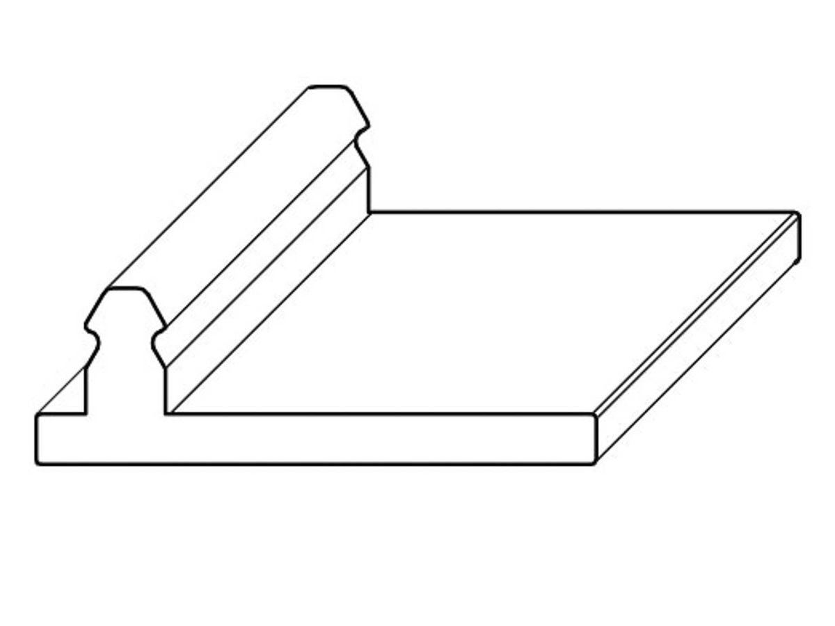 Abschlussprofil Alu Krono SwissClic Panel black Nr. 25222