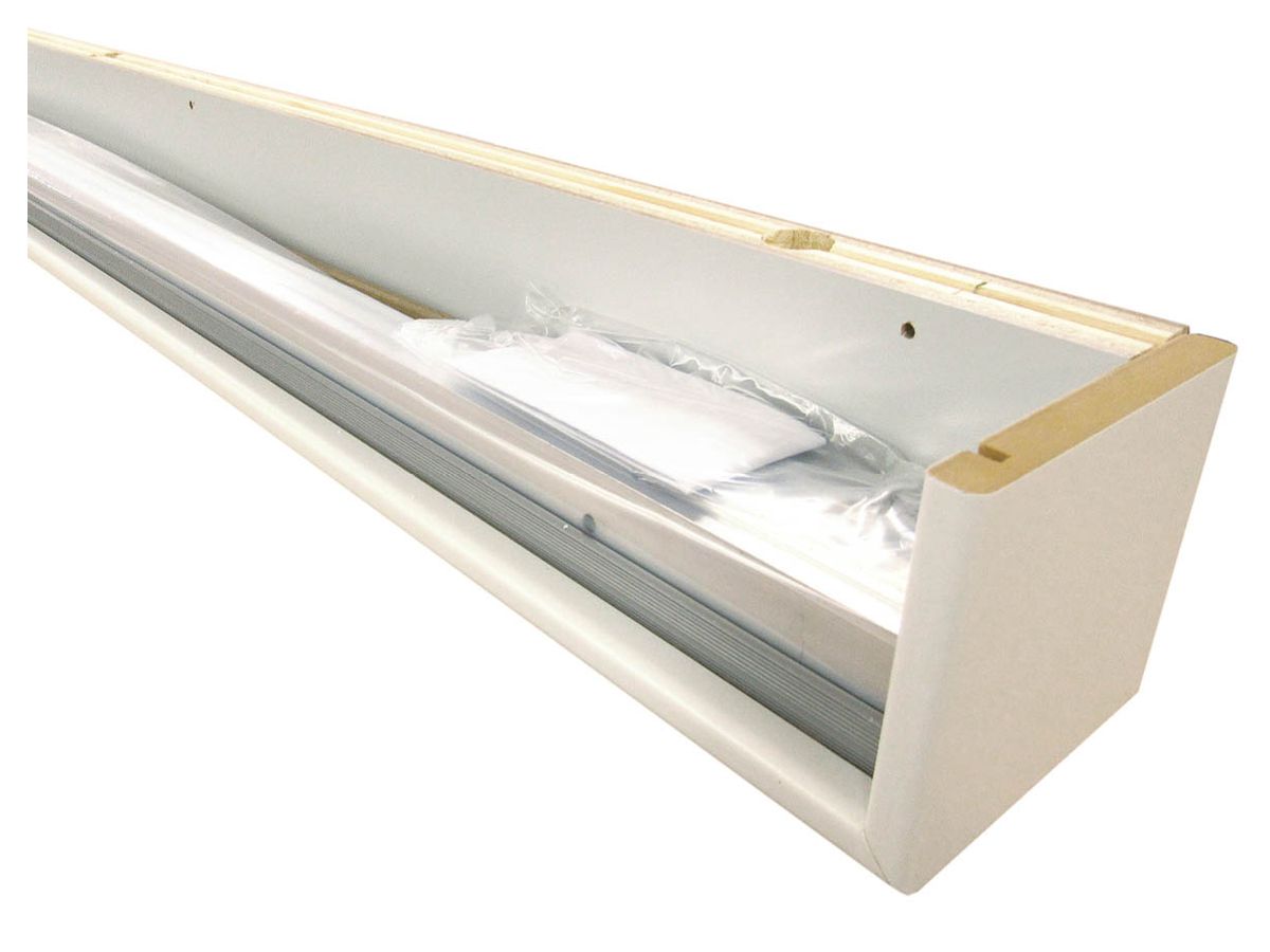 Montageset Schiebetür Herholz Decora Brillantweiss CPL vor Wand laufend