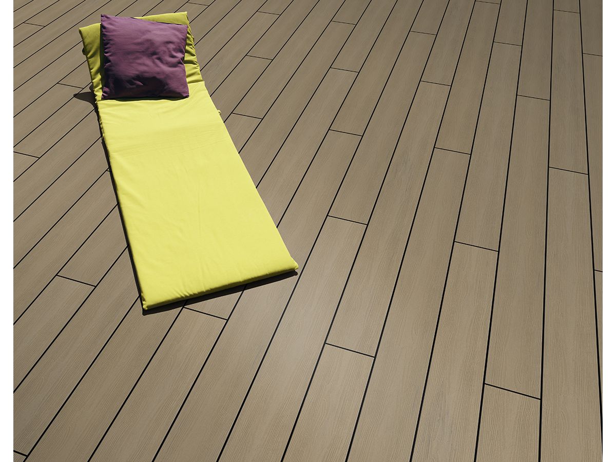 Terrassendiele QUALIWOOD RIVIERA XL BPC Nizza genutet