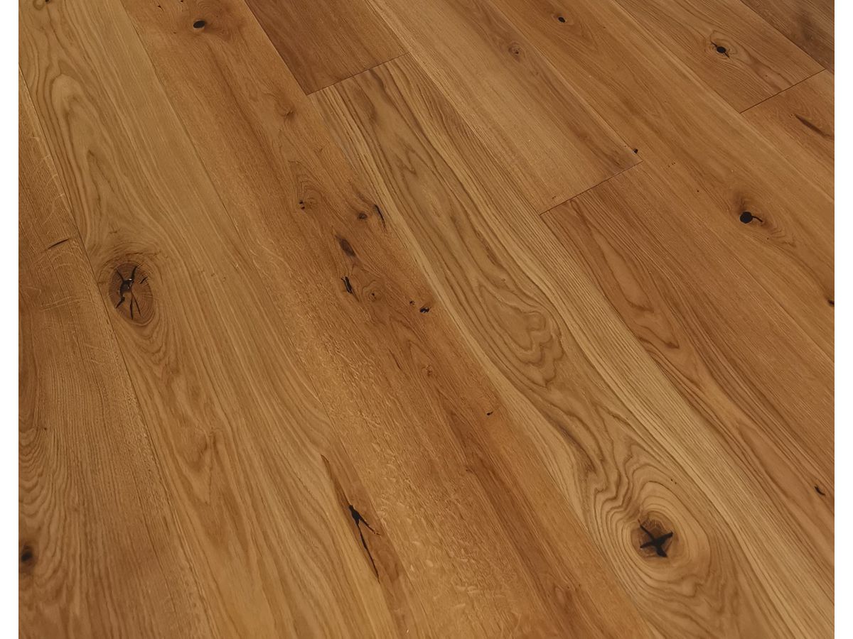Parkett 3-Schicht Landhausdielen L Eiche astig gebürstet natur geölt