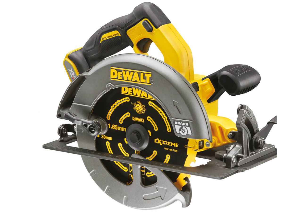 DeWalt Akku-Handkreissäge, 54 V Flexvolt ** ohne Akku ** Sägeblatt-Durchmesser 190 mm Bohrung 20 mm (DCS575NT-XJ)