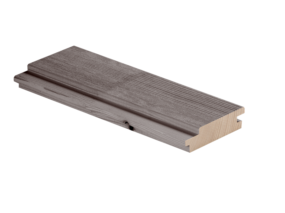 Fassade Schalung QUALIWOOD Tanne A+R ArboGrey 050 Mica strukturfein Profil 11