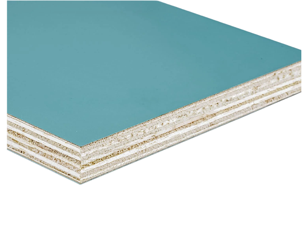 Leichtbauplatte epicPLY belegt 2-seitig HPL 3142 türkis extrem matt