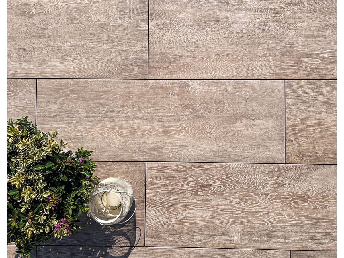 Terrassenplatte Keramik Workwood Paglia beige