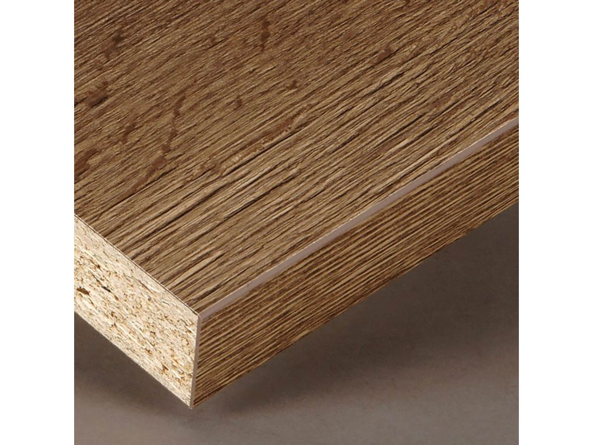 Spanplatte beschichtet Eurodekor H1181 Halifax Eiche tabak ST37 Feelwood Rift Egger P2 E1E05 Aufbau Einblatt