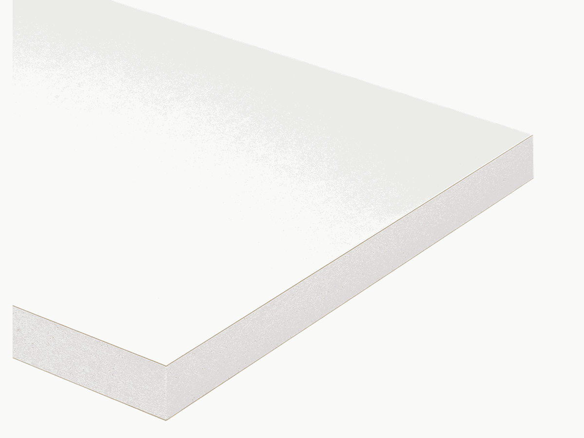 Brandschutzplatte belegt 2-seitig VeroBoard Element CPL W980 Platinweiss SM SemiMatt Egger A2-s1, d0 nicht brennbar RF1