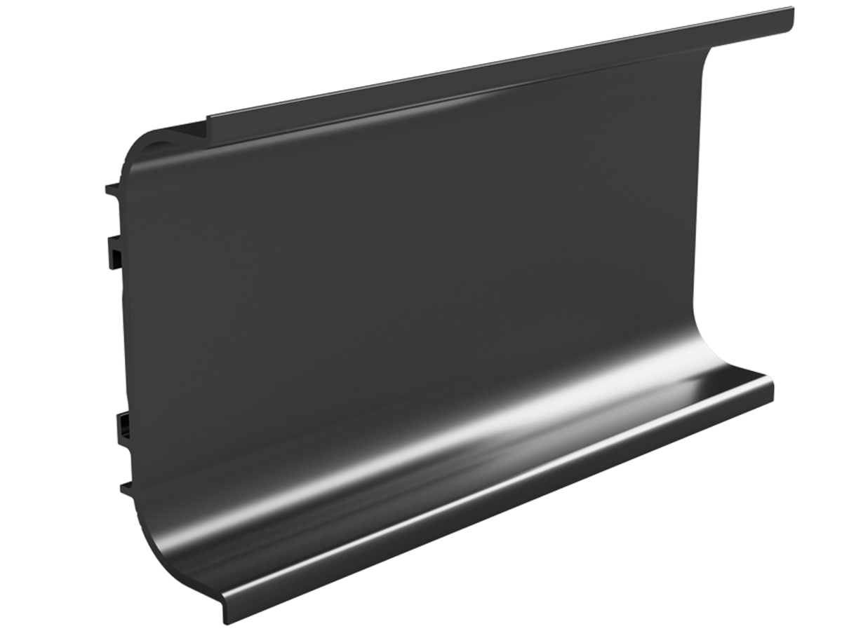 Griffmulde U-Form Horios Edelstahlfarbig ohne Schliff Axossa® Griffmulden-System Pk. à 10Stk.