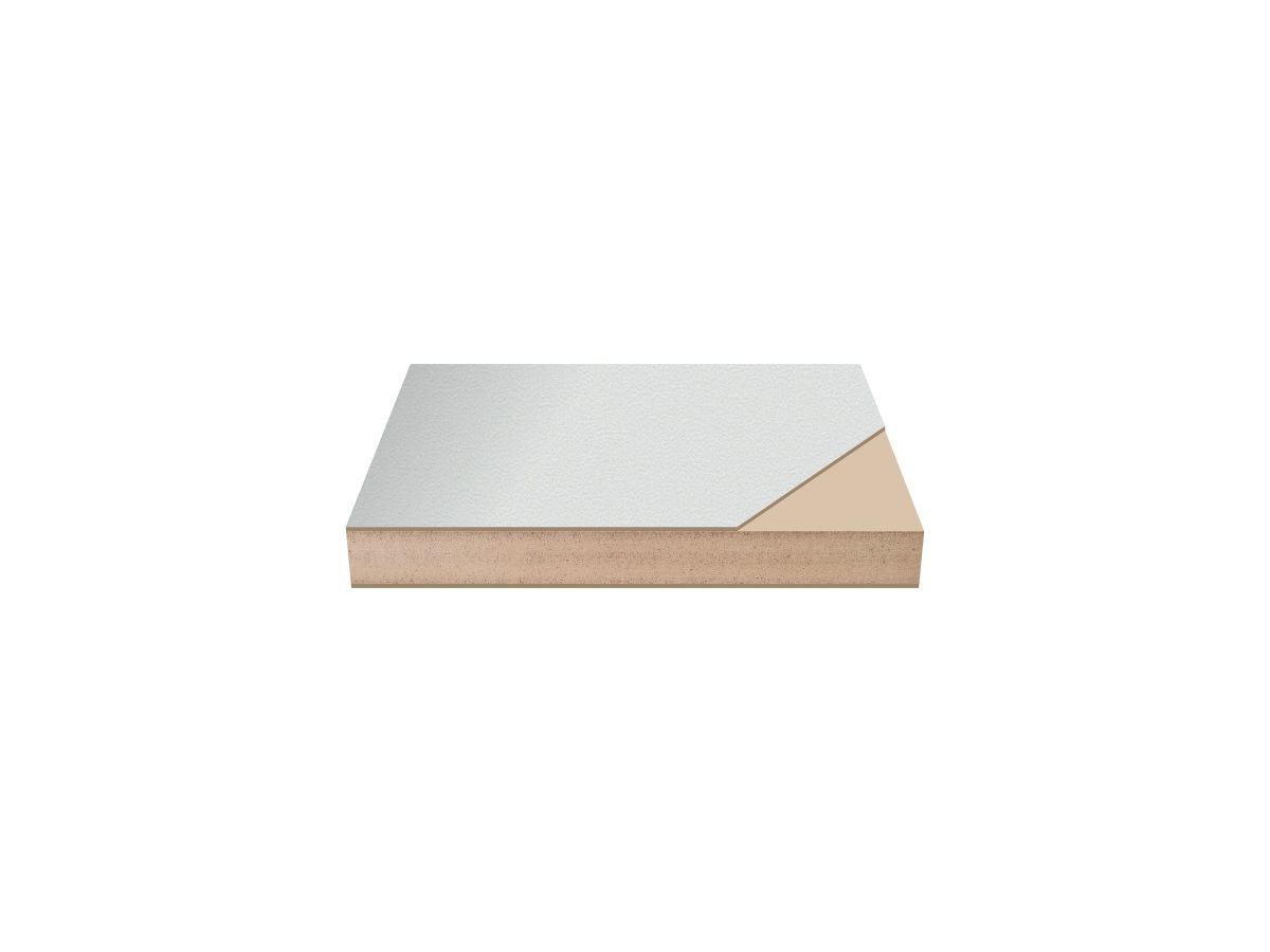 MDF Platte beschichtet QUALIWOOD weiss ähnlich RAL 9016 PE Perl