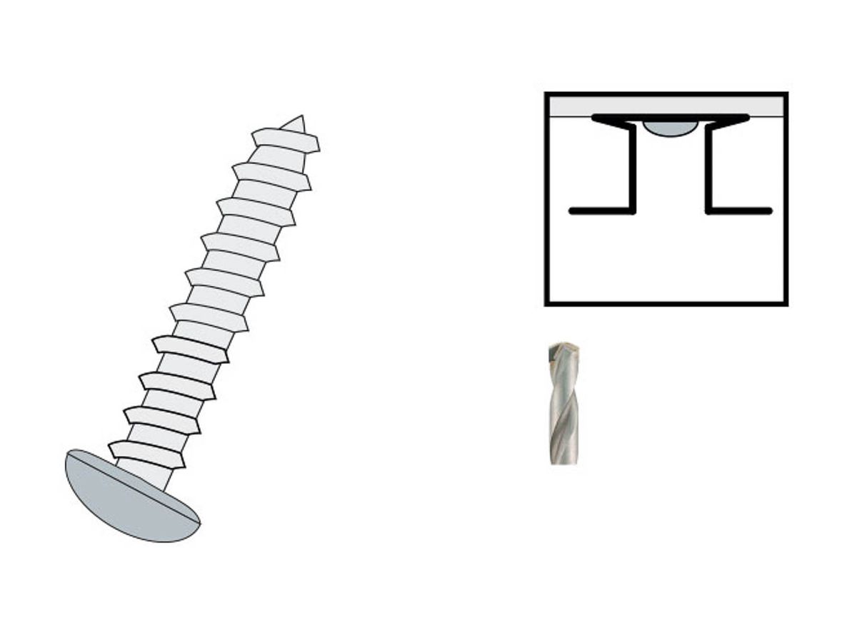 Montagematerial Krono SwissClic Panel Betonschraube MultiMonti-plus Fix-B Nr. 4614 Pack à 100Stk. |Verbrauch: ca. 20m2/Box