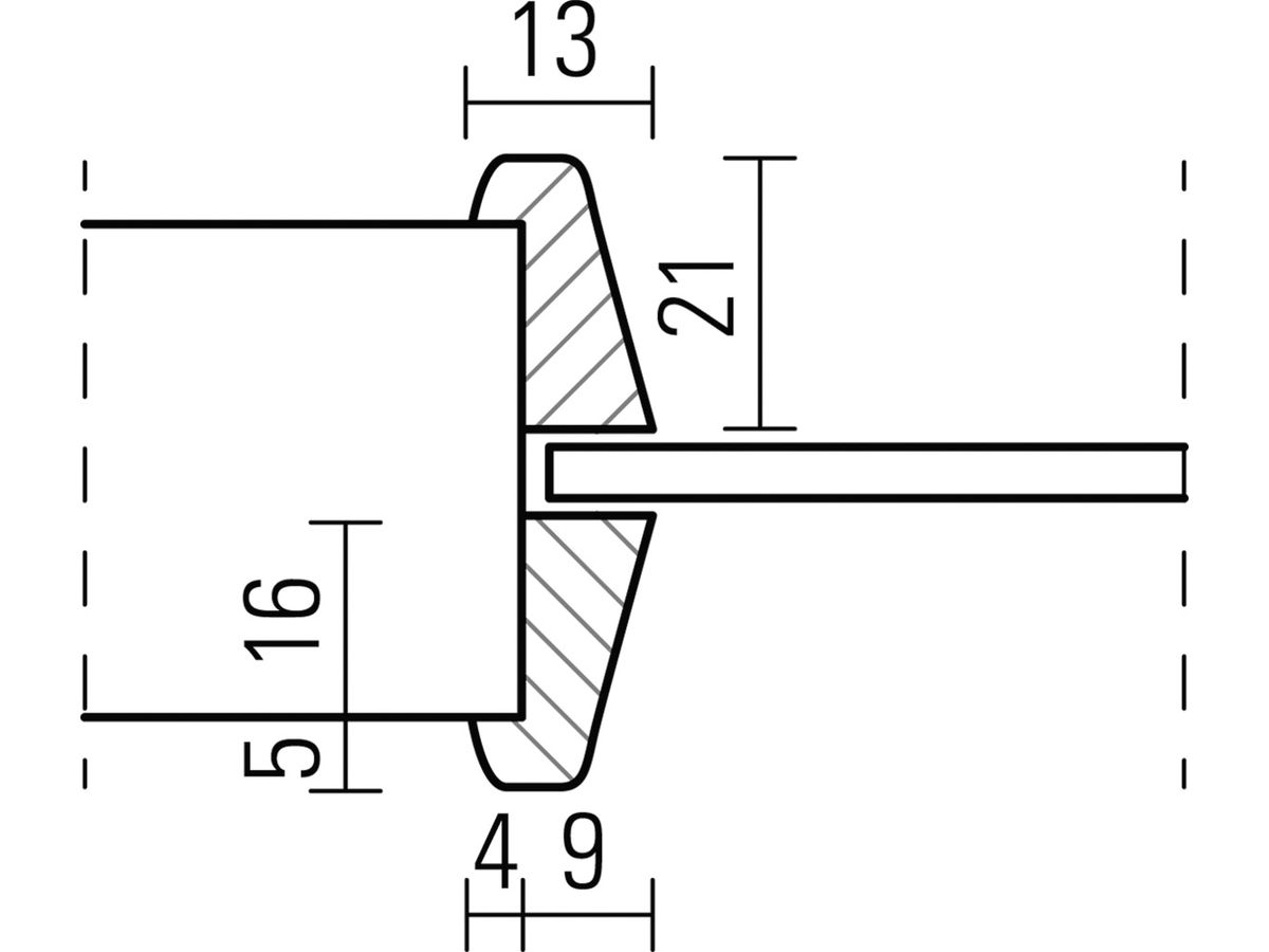 Glasleiste JeldWen ultraweiss DuriTop Trapezform