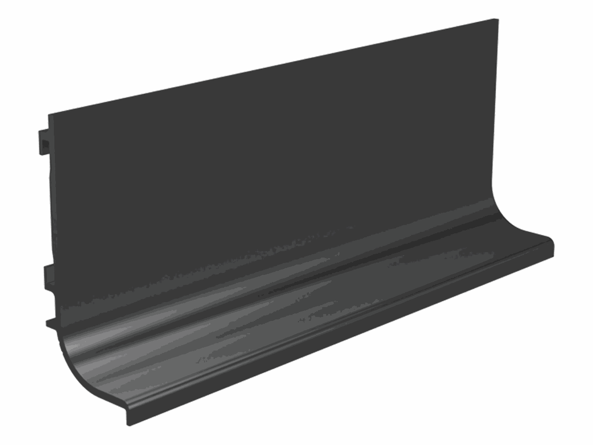 Griffmulde L-Form Horios Edelstahlfarbig ohne Schliff Axossa® Griffmulden-System Pk. à 25Stk.