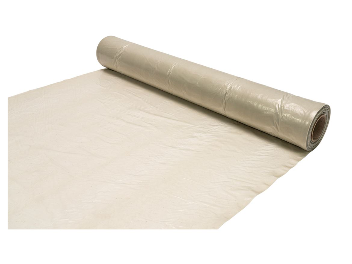 Baufolie Oeko LDPE recycling transluzent Tegufol Rolle à 100 m2 wasserfest gefaltet auf der Rolle