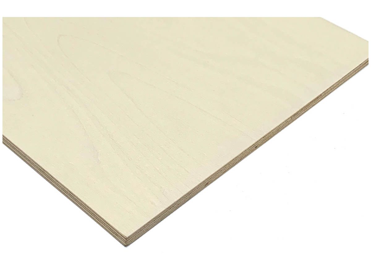 Sperrholzplatte Sperracolor Plac alabaster white ca. RAL 9003 13-lagig Birke Schälfurniert gestürzt A/B Träger Birkensperrholz