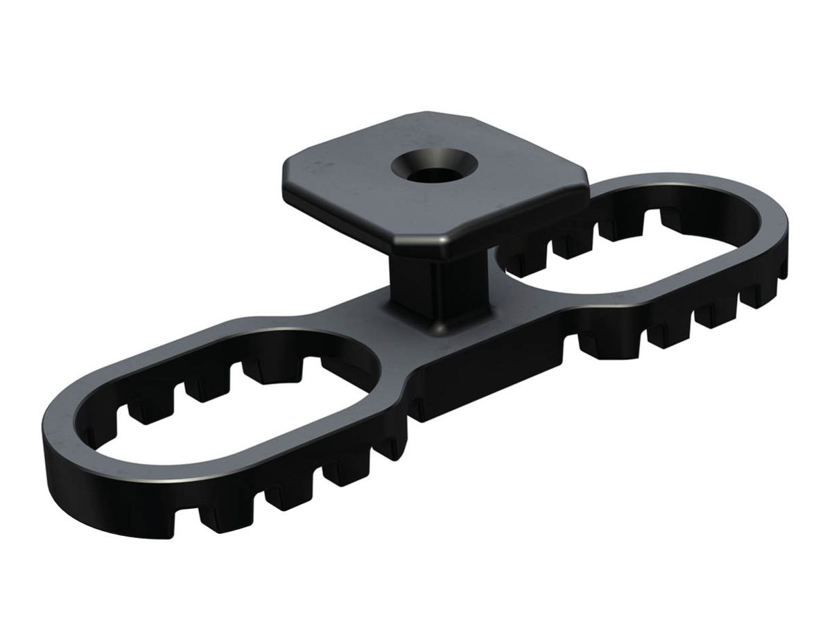 Terrassen Befestigung Terraflex N9 für Alu-UK inkl. Bohrschrauben Edelstahl C1 schwarz Pk.à120Stk.