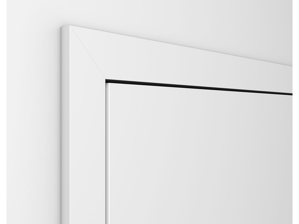 Türblatt stumpf Lebo Grundierfolie Kanten eckig Röhrenspan 2x Bandfräsungen V0087 Schloss CH-BB Band links