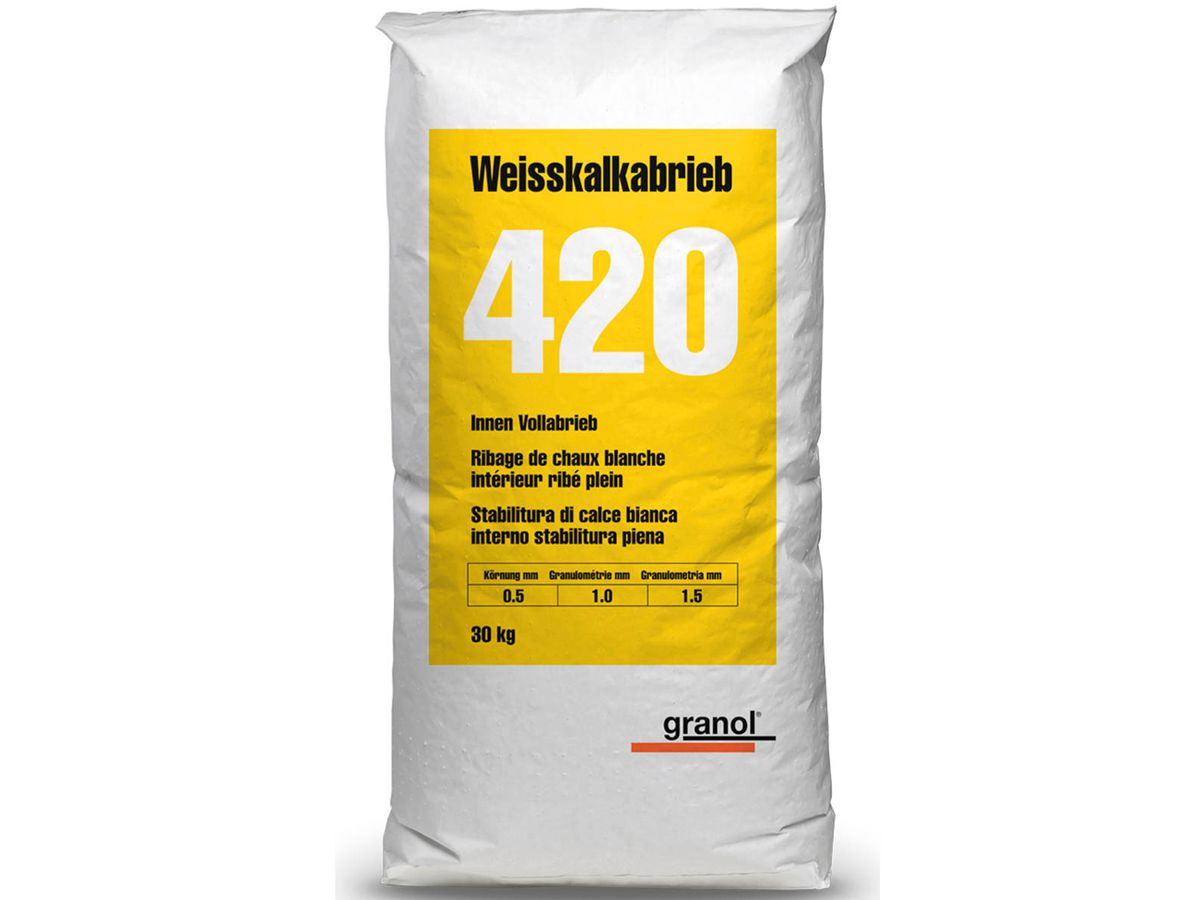 Weisskalkabrieb 420 innen Vollabrieb 0.5 mm Korn Granol Art. 420050