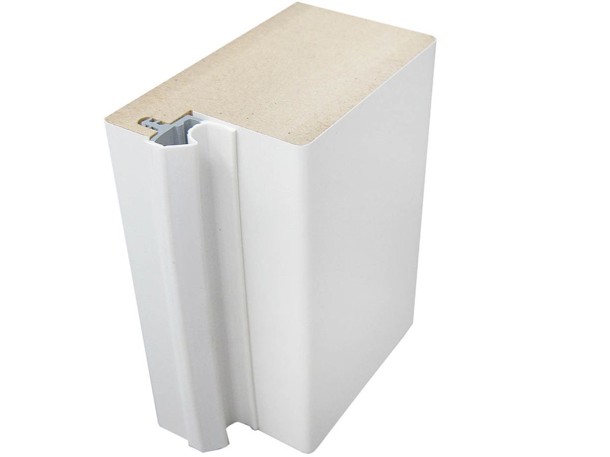 Türrahmen Aufrecht Herholz weiss lackiert gefälzt MDF-Kern 2x Band 2-tlg WF vernickelt  Band links